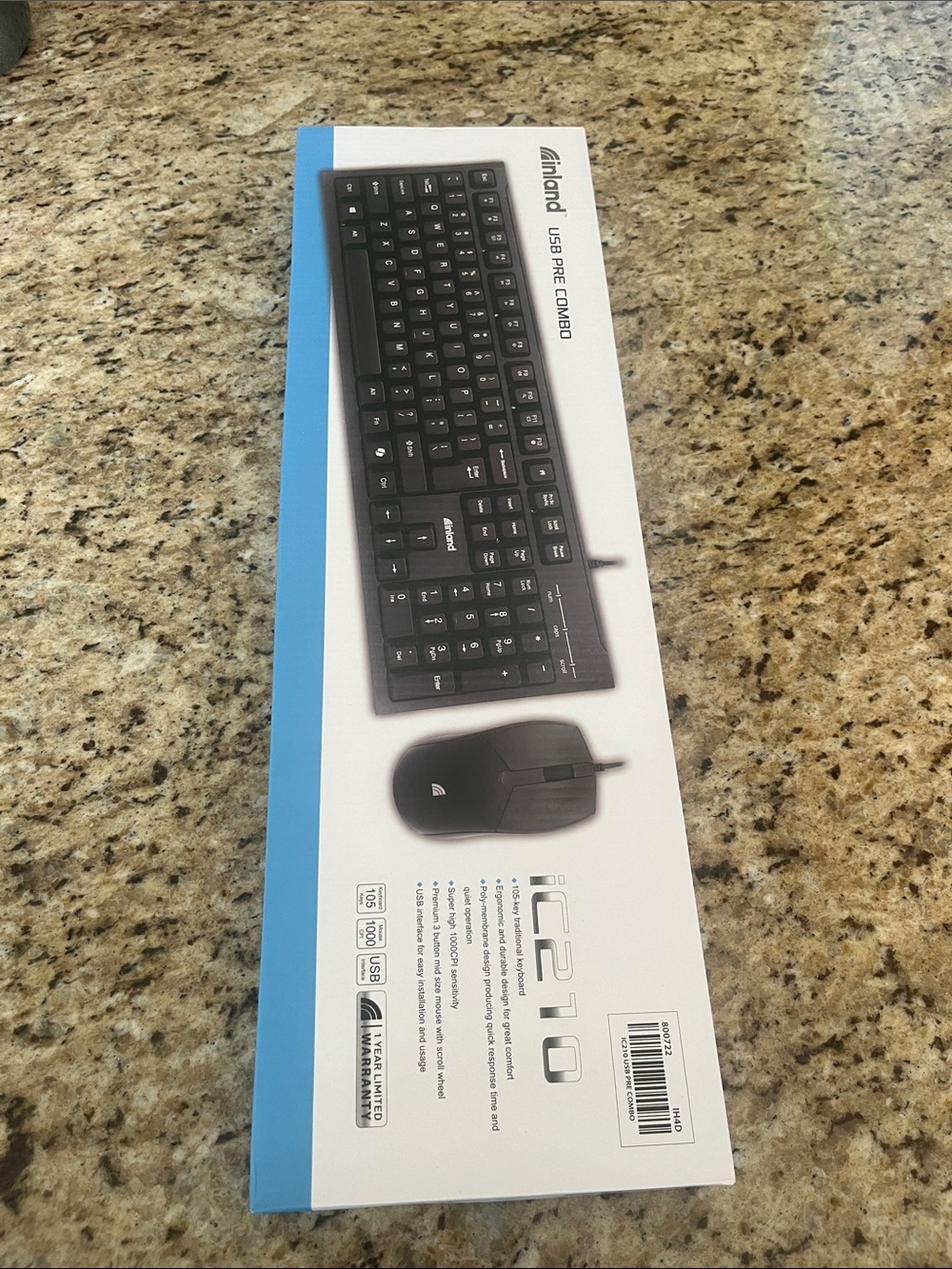 NEW iC210 Black USB Wired Keyboard and Mouse Combo